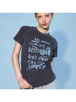 韓國PRENDA - ART COMFY PIGMENT TEE DARK BLUE